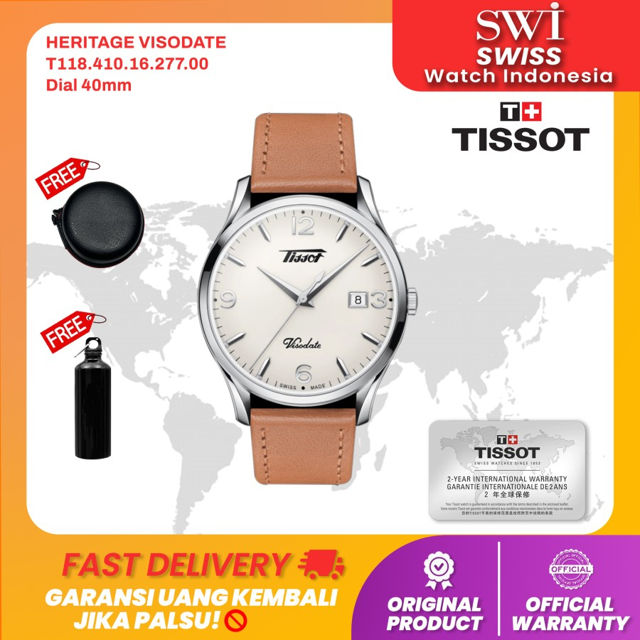 Jam Tangan Pria Tissot T118.410.16.277.00 Heritage Visodate