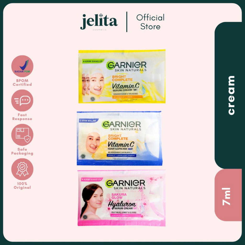 Jual GARNIER SERUM CREAM SACHET 7ml Shopee Indonesia