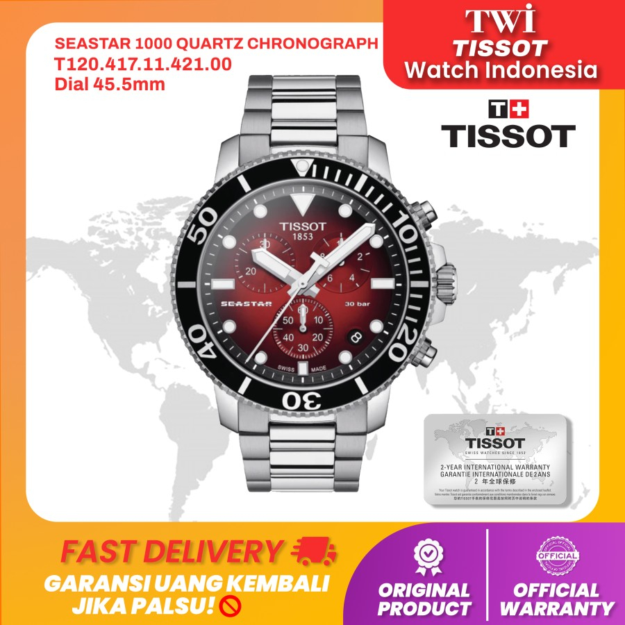 Jual Jam Tangan Pria Tissot T120.417.11.421.00 Seastar 1000 Quartz