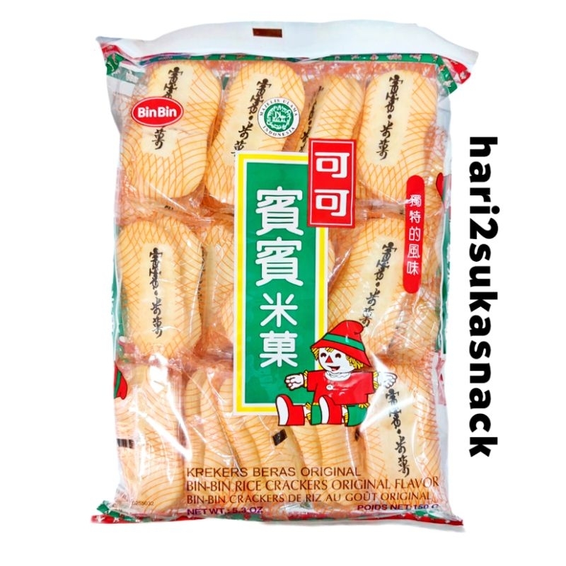 Jual Bin Bin Rice Crackers Original 150 gram Shopee Indonesia