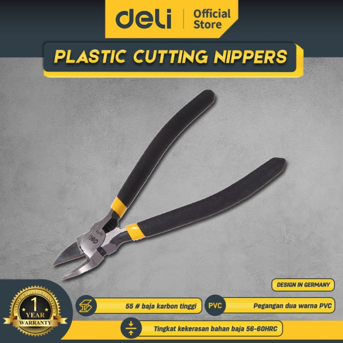 Jual Deli Plastic Cutting Nippers Tang Potong Kawat Inch Carbon Steel