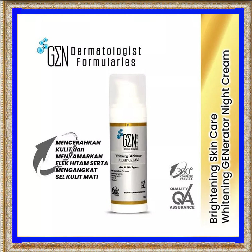 Jual GEN Dermatologist Whitening Generator Day Cream & Night Cream 30gr ...