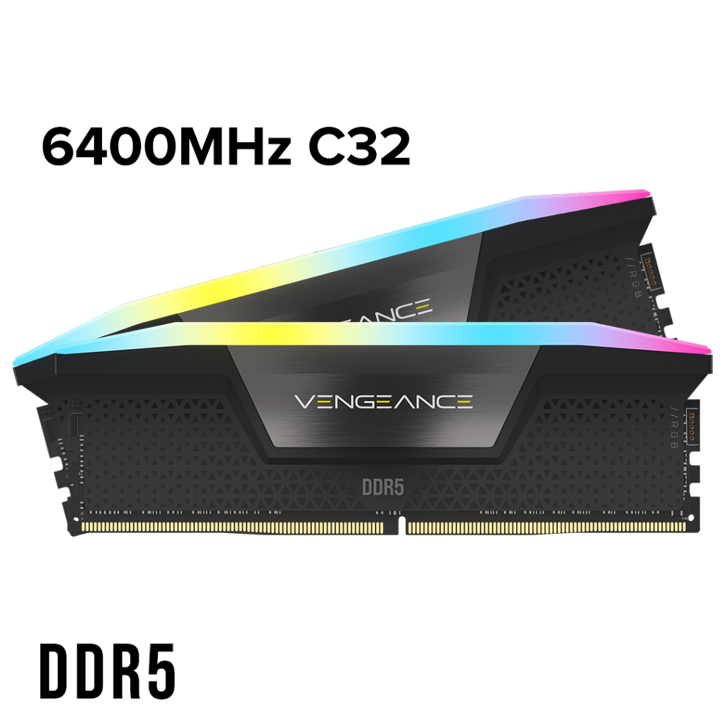 Jual CORSAIR VENGEANCE RGB 64GB (2x32GB) DDR5 DRAM 6400MHz C32 | Shopee ...