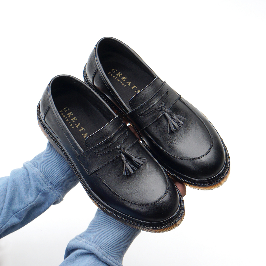 Jual Oscar Black Mnm X Greata Sepatu Loafers Pria Docmart Formal