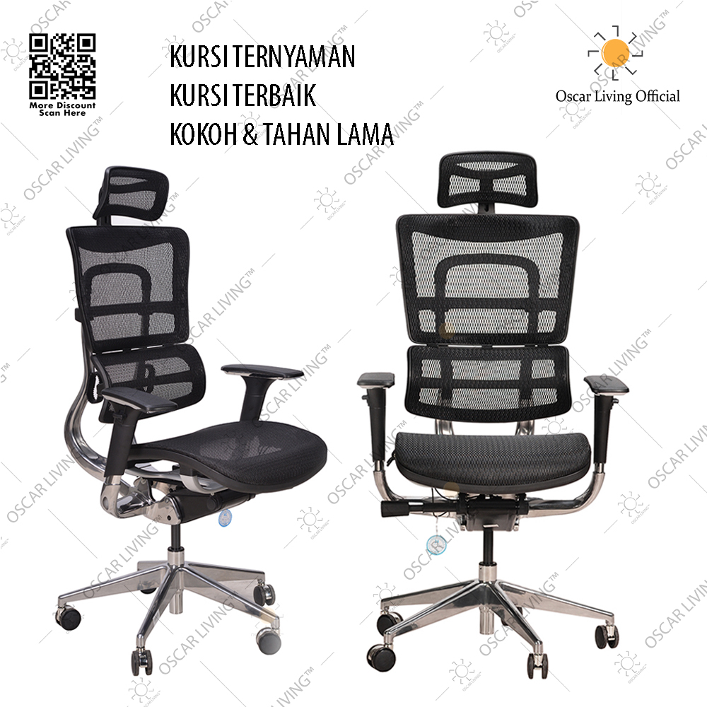 Jual ERGOTEC Kursi Direktur GL 916 TR Kursi Kantor Jaring | Shopee ...