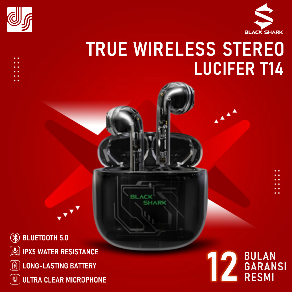 Jual Black Shark TWS Lucifer T14 True Wireless Earbuds Transparent ...