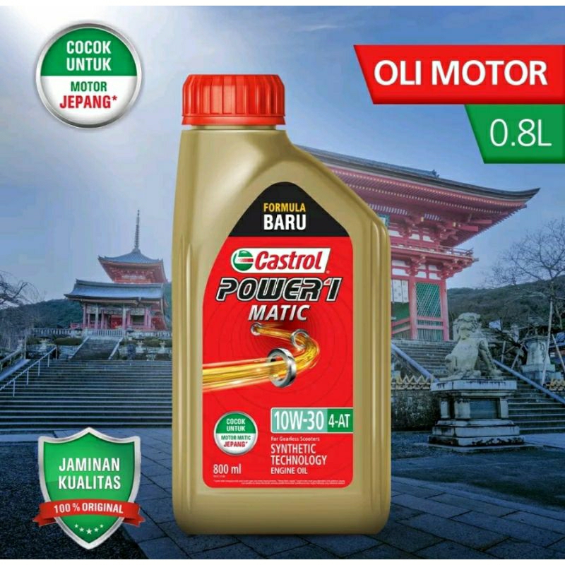 Jual Oli Mesin Motor Matic CASTROL POWER 1 Matic 10W-30 -AT Kemasan ...