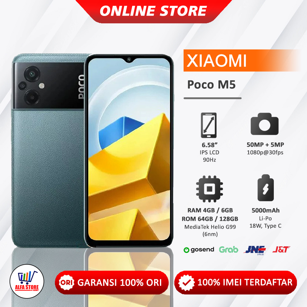 Jual Handphone xiaomi pocophone M4 pro POCO M4 PRO ram 8/256gb ram 6