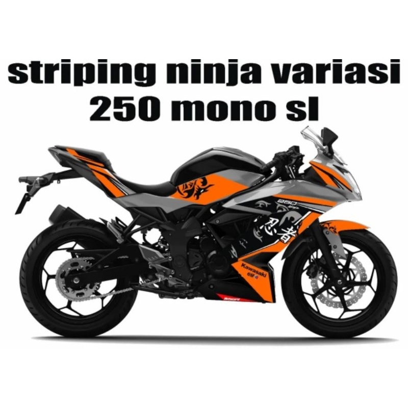 Jual Striping Ninja Sl Mono Decal Stiker Kawasaki Ninja Sl Mono Stock Decals Ninja Mono