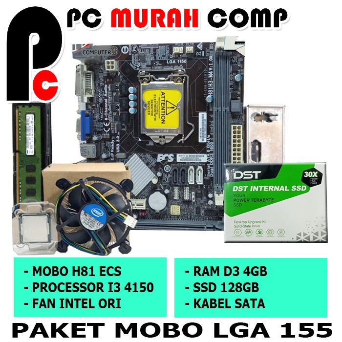 Jual Paket Mobo Motherboard Mainboard Lga H Paket Tanpa Casing