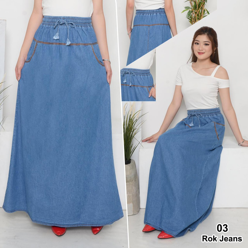 Jual Rok jeans model A | Shopee Indonesia