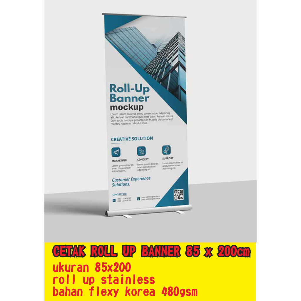 Jual Cetak Roll Up Banner Ukuran 85x200cm | Shopee Indonesia