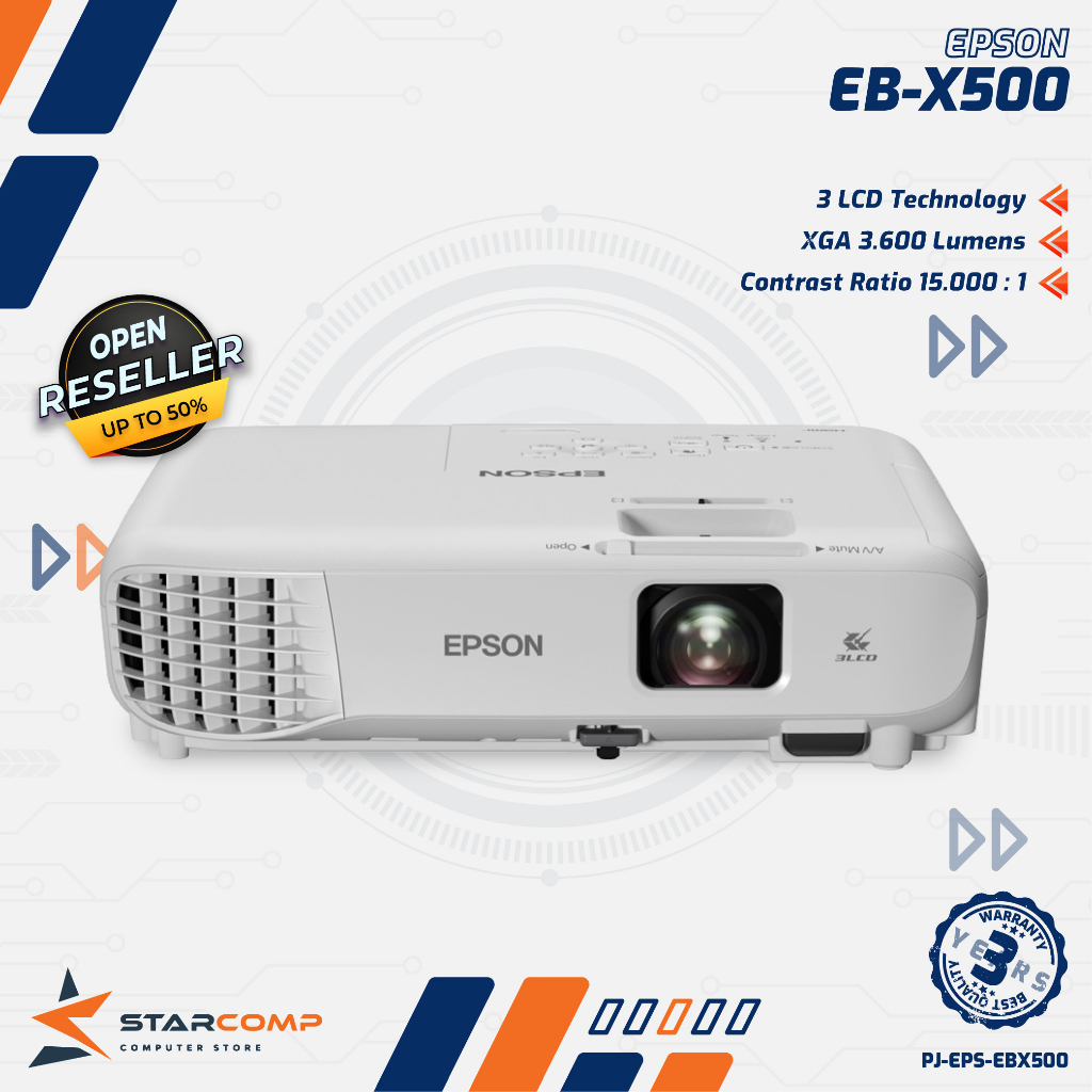 Jual Projector Epson EB-X500 Proyektor EBX500 XGA 3LCD 3600 Lumens HDMI ...