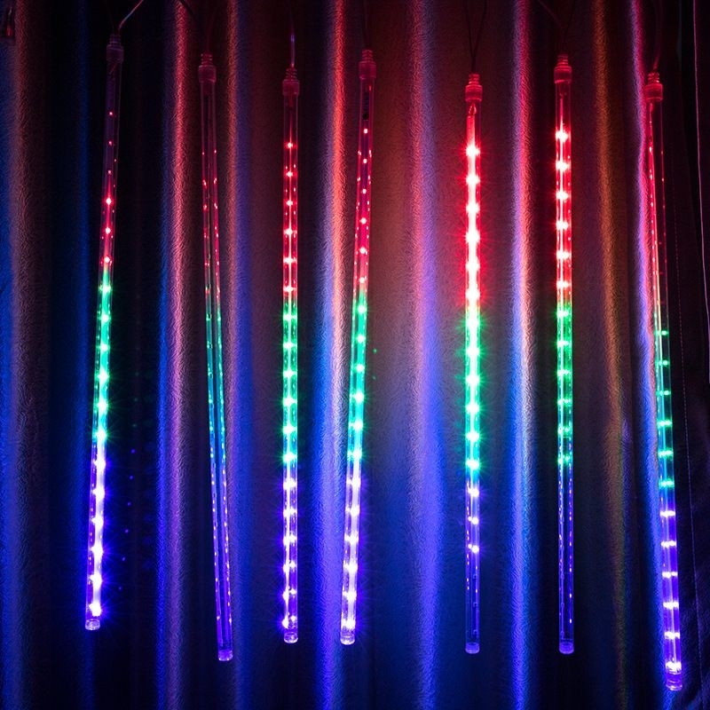 Jual lampu meteor led isi 10 batang/50cm /jatuh rain snow taman hias ...