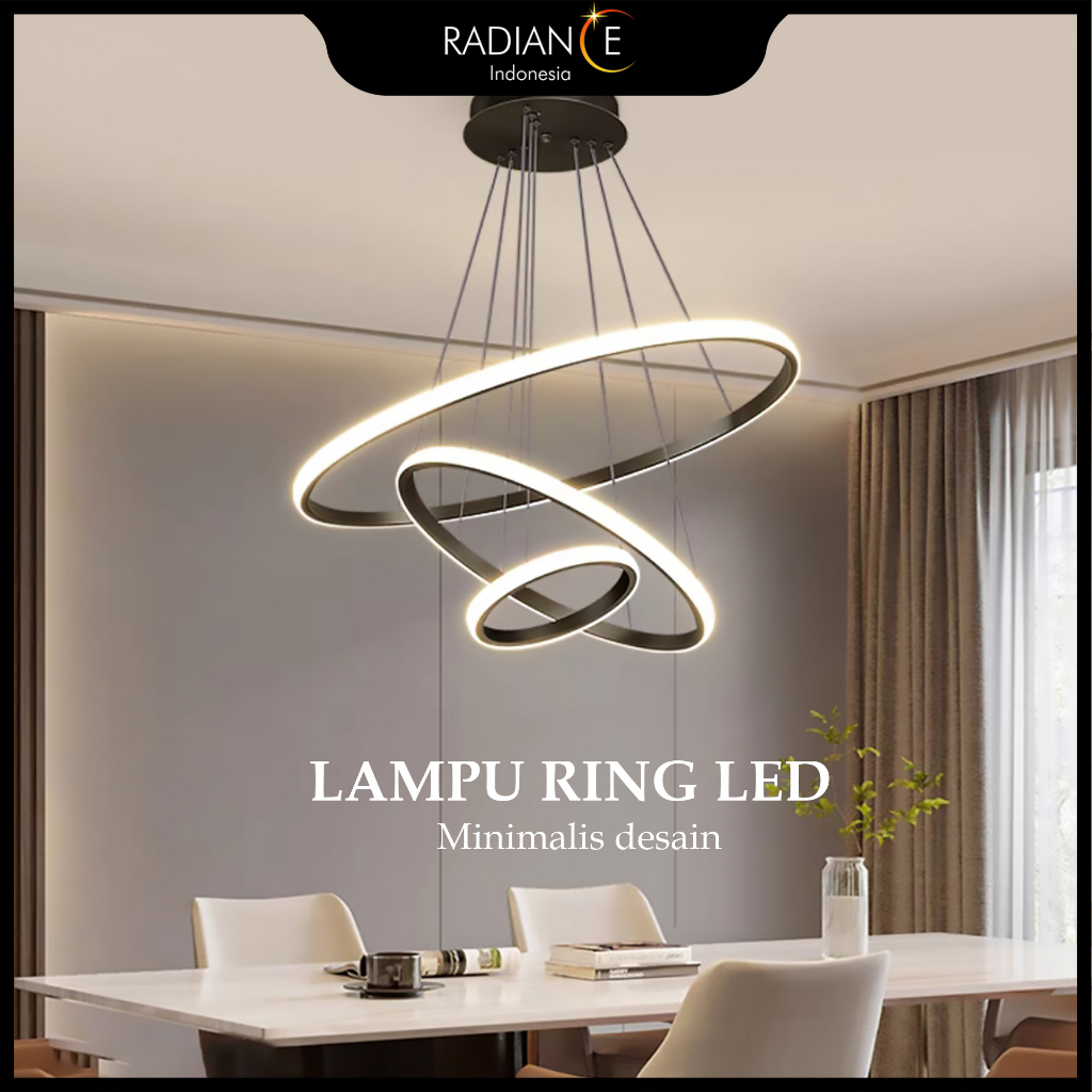 Jual Lampu Gantung Ring Susun Modern Minimalis Dekorasi Ruang Tamu