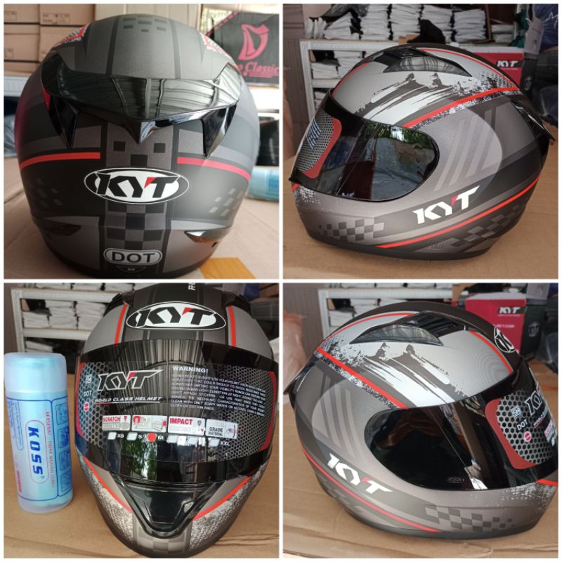 Jual Helm Kyt Rc Motif Dan Polos Full Face Original Free Paking Bublewrap Dan Kardus Shopee