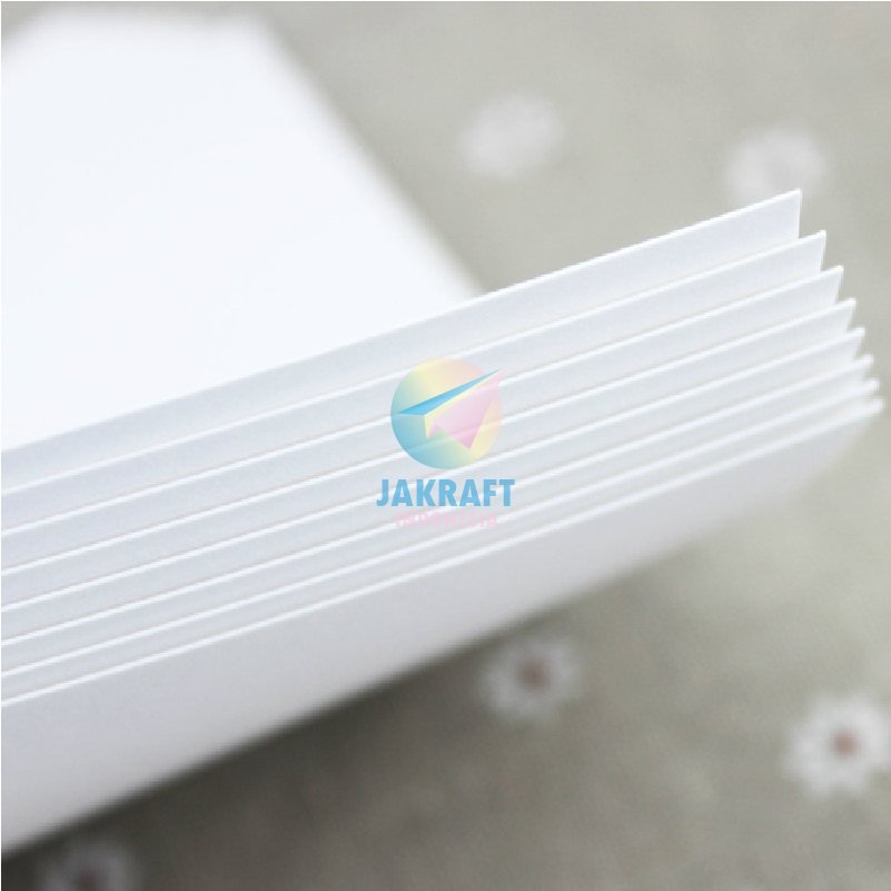 Jual (50 Lembar) Kertas Art Paper Carton Karton A4 260 Gsm Gram Putih 2 Sisi Glossy Tebal