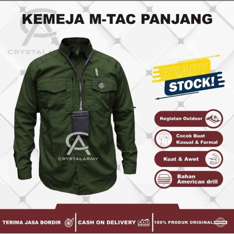 Jual Kemeja Tactical M Tac Ori Lengan Panjang Pria Kemeja Taktikal