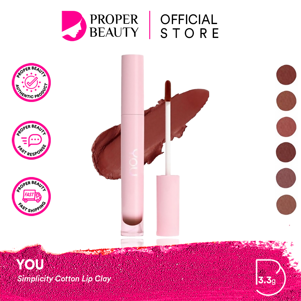 Jual YOU Simplicity Cotton Lip Clay Indonesia / Lip Stain 3.3g / Velvet ...