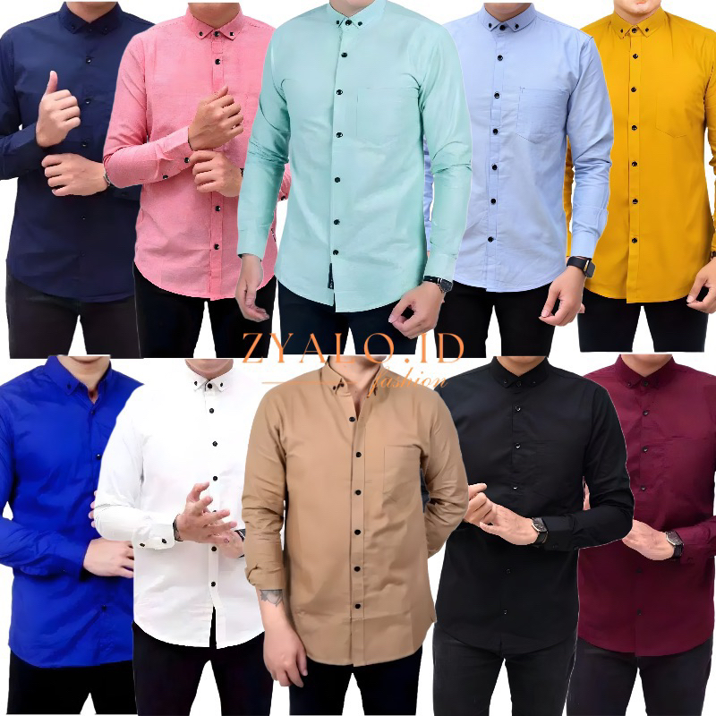 Jual Kemeja Pria Lengan Panjang Kemeja Polos Distro Casual Formal