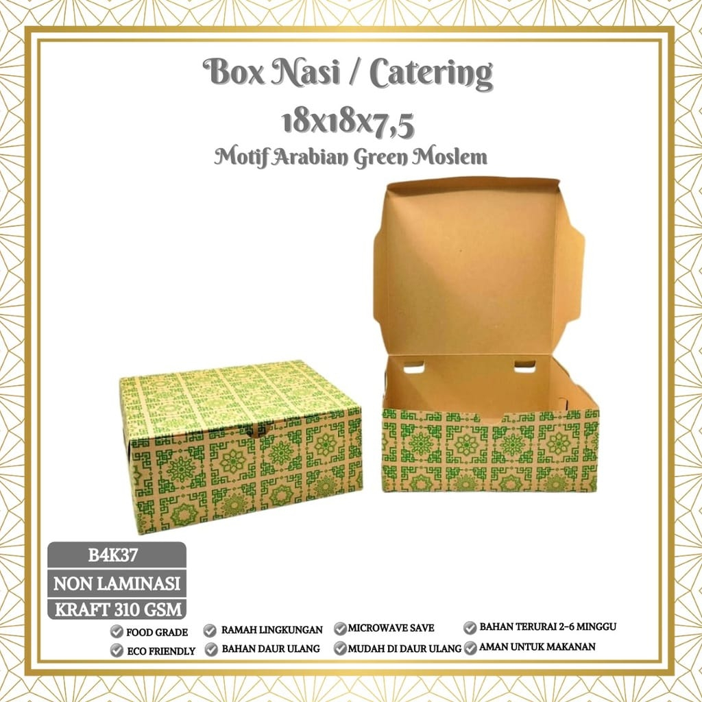 Jual Dus Nasi Kotak Box18x18 Box Nasi 18x18 B4k37 18x18x7 5 Cm