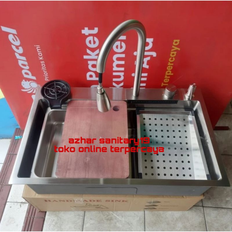 Jual kitchen sink luxury stainless 7546 / kitchen sink viral | Shopee