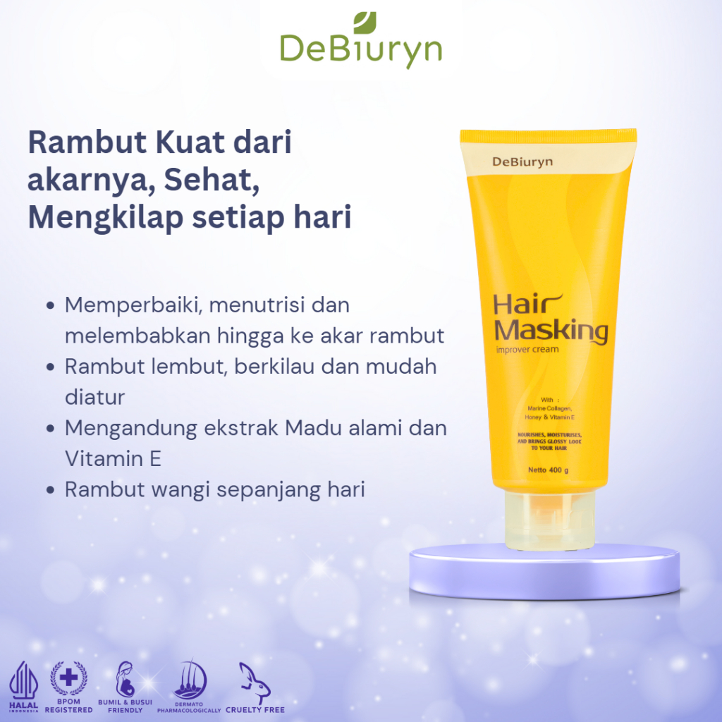 Jual DeBiuryn Hair Scalp Mask Improver Honey Vitamin E Masker Rambut
