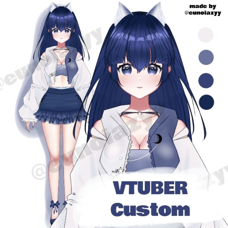 Jual Vtuber Commission Custom Jasa Pembuatan Live D Karakter Vtuber