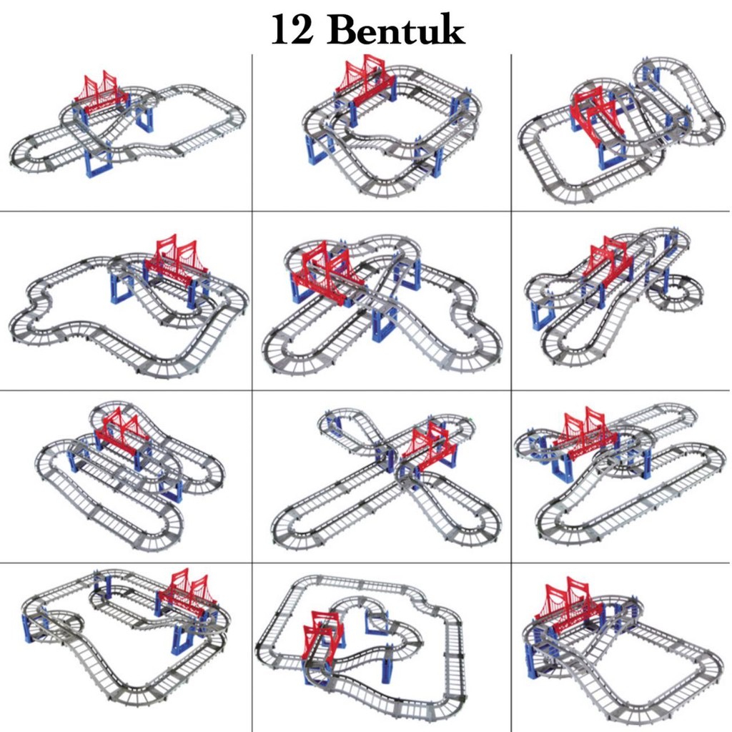 Jual Mainan Anak Mobil Track Rail Jalur Kereta Otomatis City Car Track ...