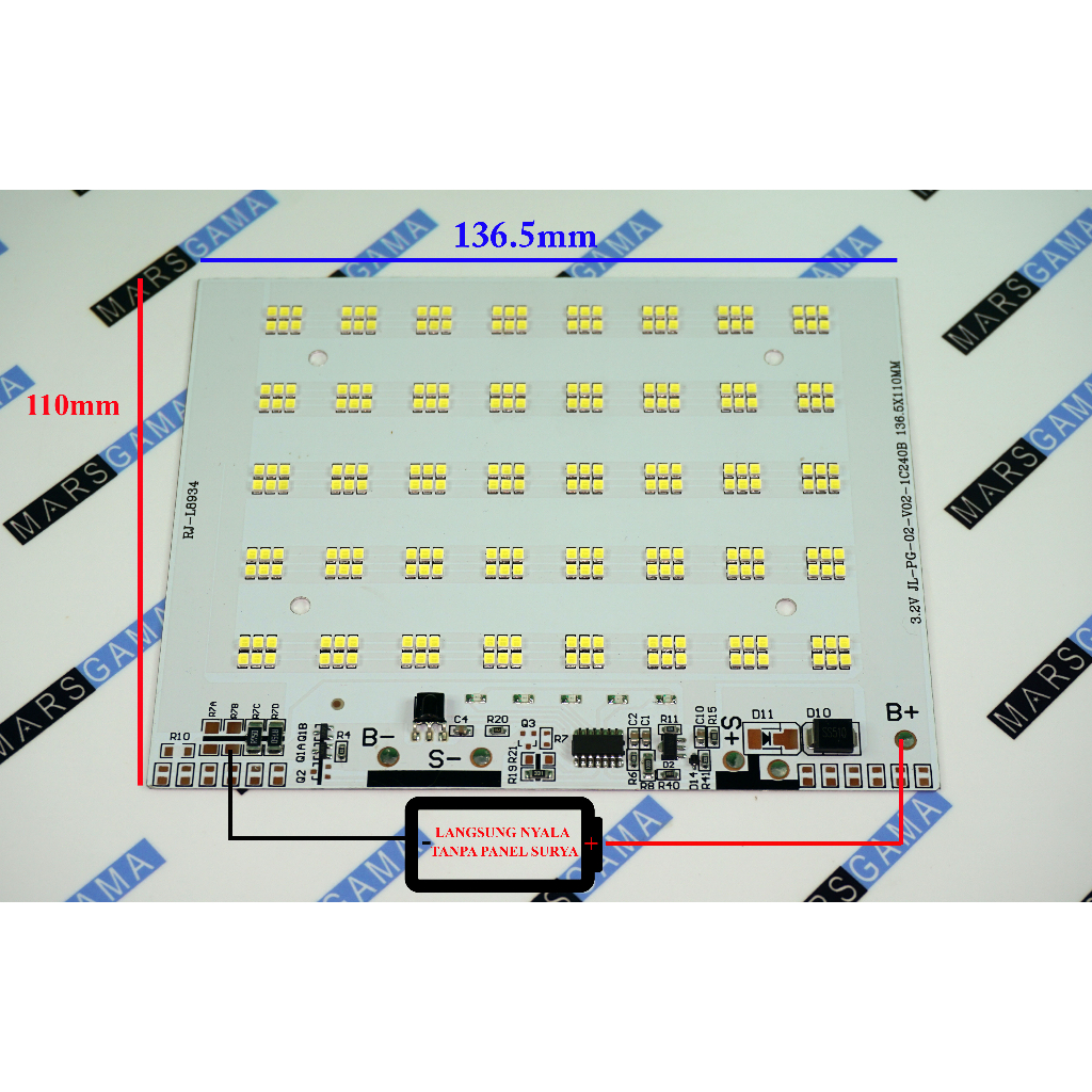 Jual PCB papan Led SMD input 3.7v - 4.2v 18650 DIY lampu emergency ...