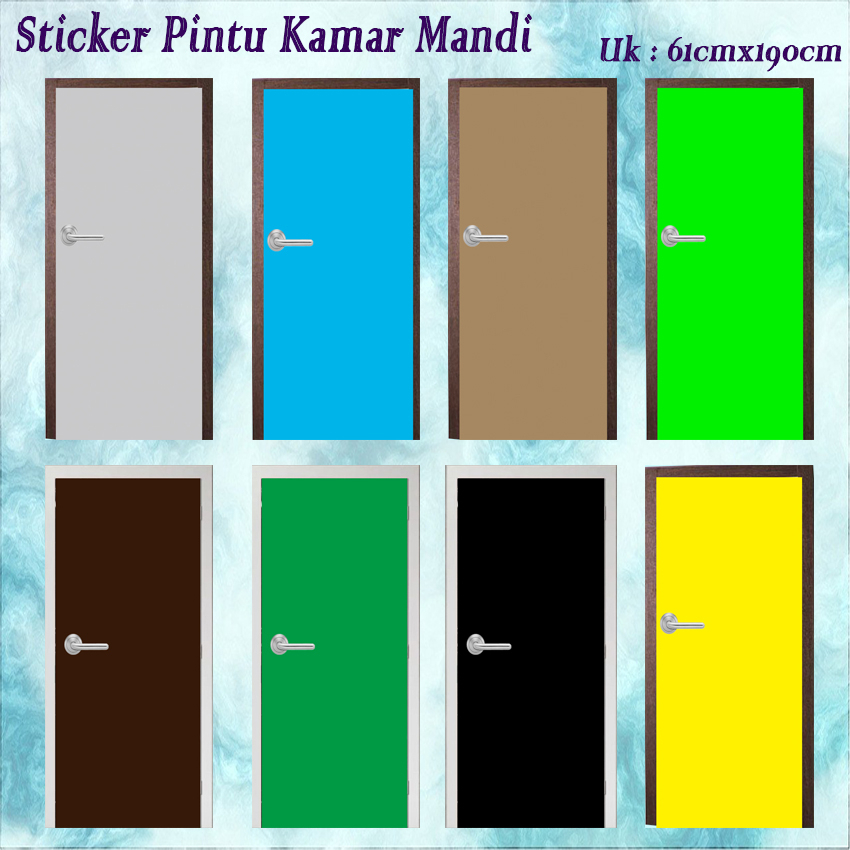 Jual Sticker Pintu Kamar mandi Warna Polos Ukuran 61x190cm | Shopee ...