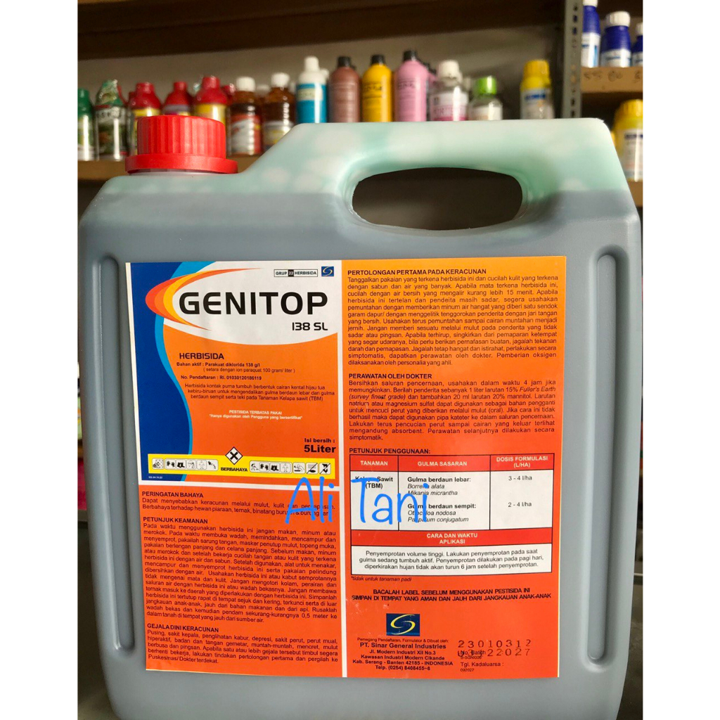 Jual GENITOP 138 SL Kemasan 5 Liter Herbisida/R4cun Rumput Kontak ...