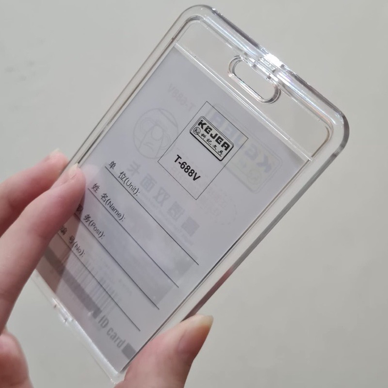 Jual Holder ID Card 2 sisi Acrylic | Shopee Indonesia