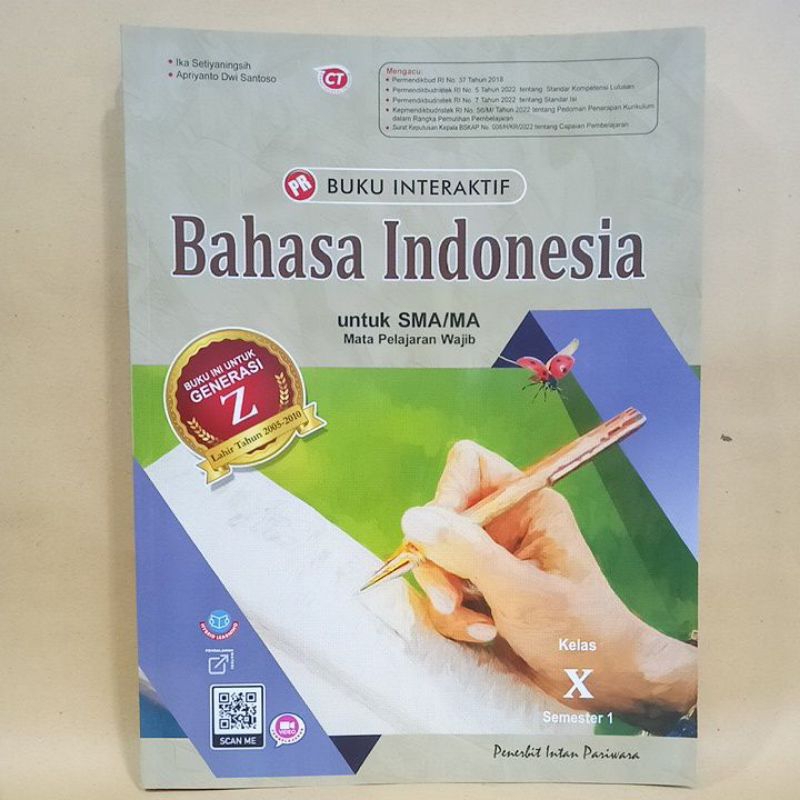 Jual Buku LKS PR Interaktif Bahasa Indonesia Kelas X,10 SMA/MA Semester ...