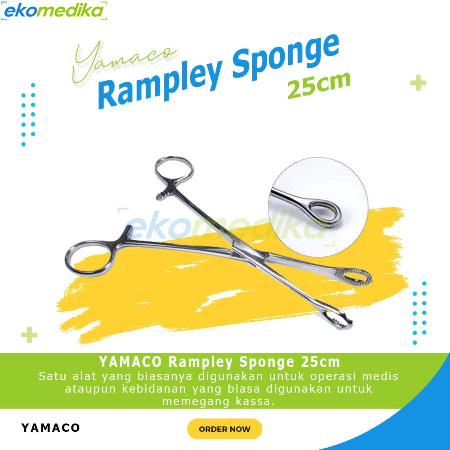 Jual Rampley Sponge 25cm Yamaco / Foester Sponge Holding Forceps ...
