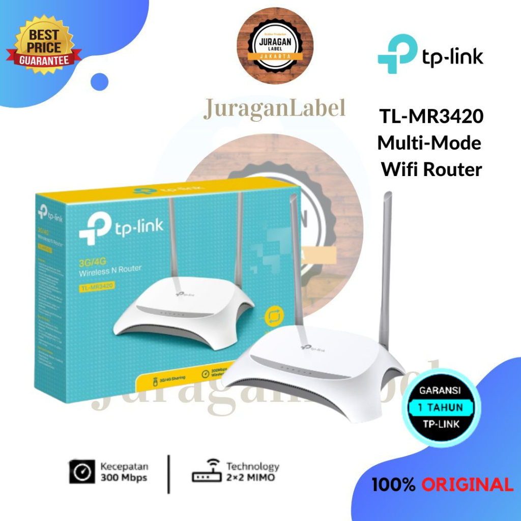 Jual TP-LINK TL-MR3420 3G/4G Wireless N Router TPLINK 300Mbps | Shopee ...