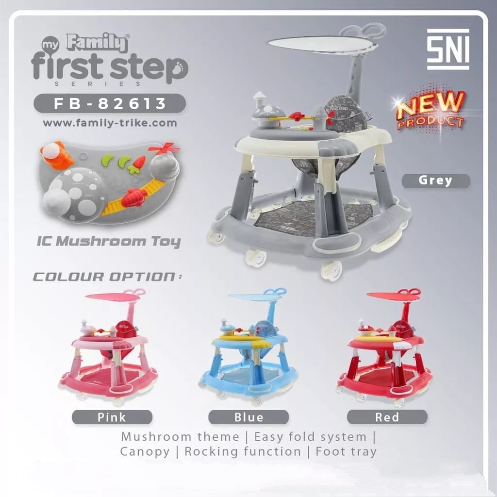 Jual Family Baby Walker My First Step FB82613 Mushroom Shopee