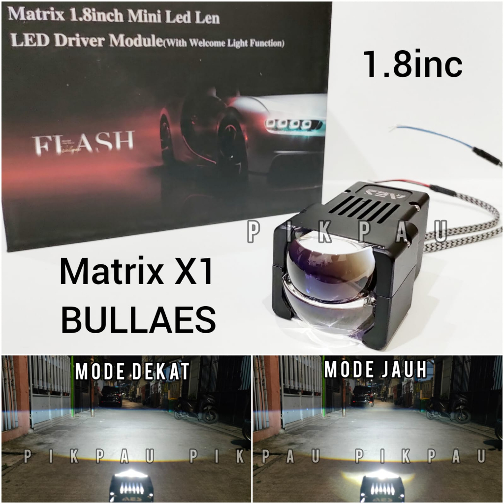 Jual Lampu Utama Biled X1M BullAes Laser 1.8 inch Matrix Flat Output ...