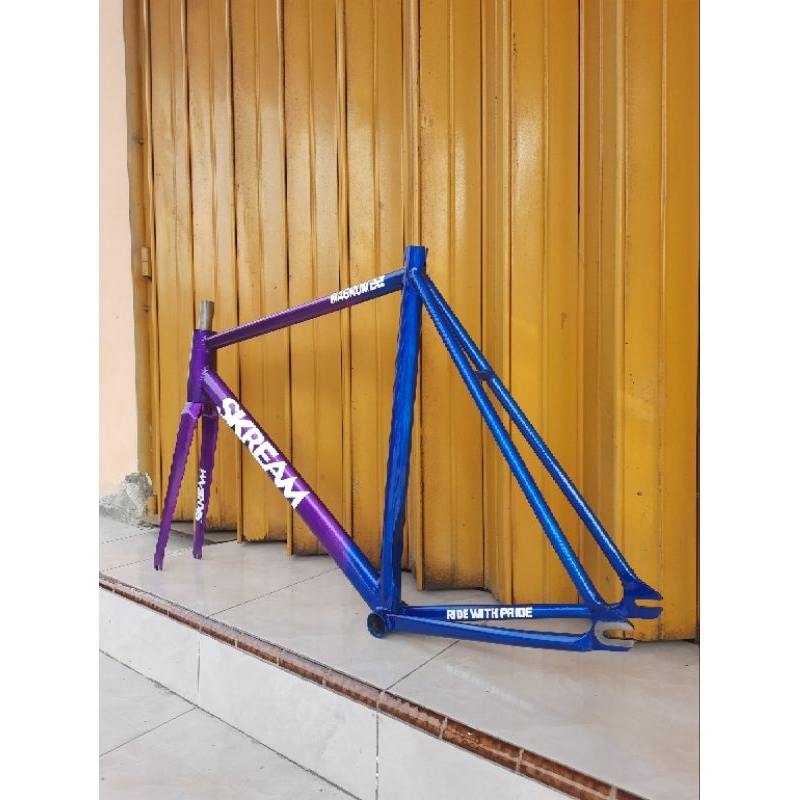 Jual Frameset Fixie SKREAM Tapered Custom Free Seatclamp | Shopee Indonesia