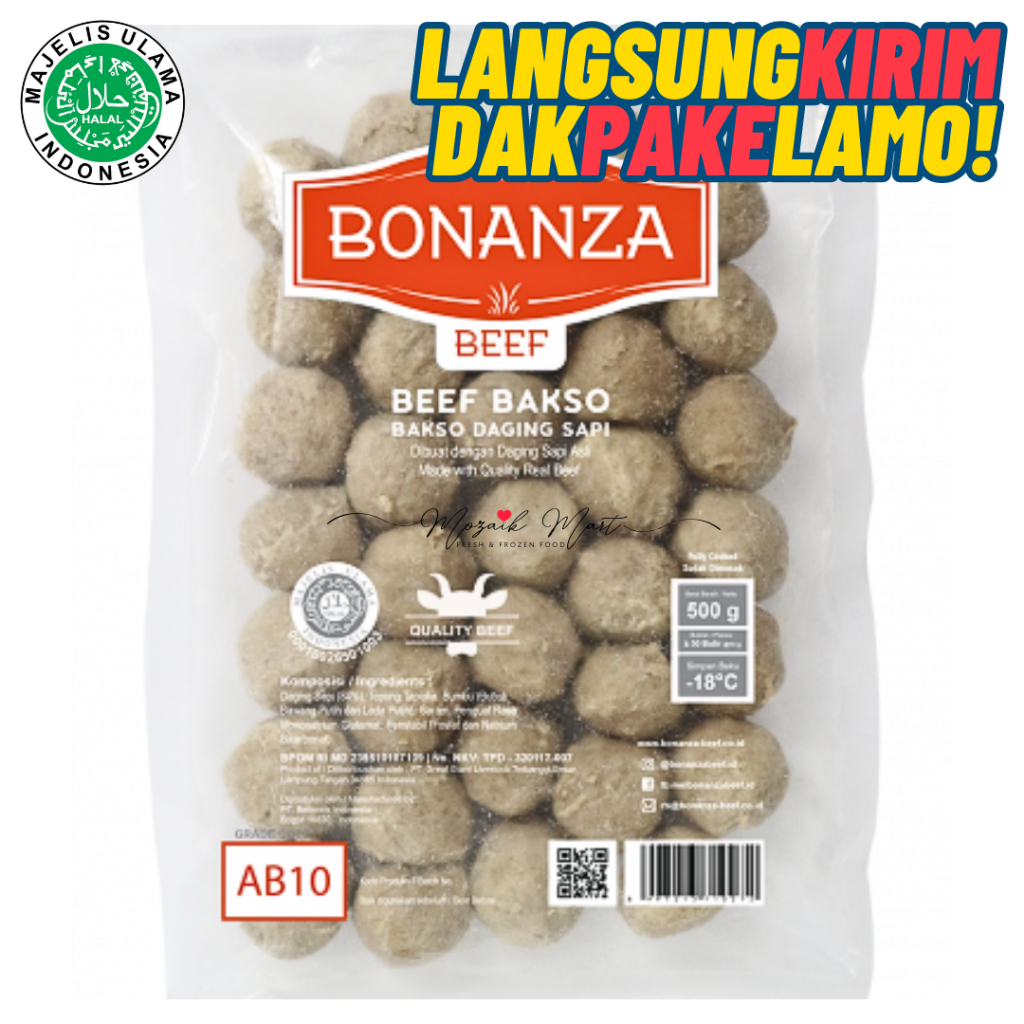 Jual Bakso Sapi Bonanza 500 Gr Baso Sapi Beef Meatballs Shopee