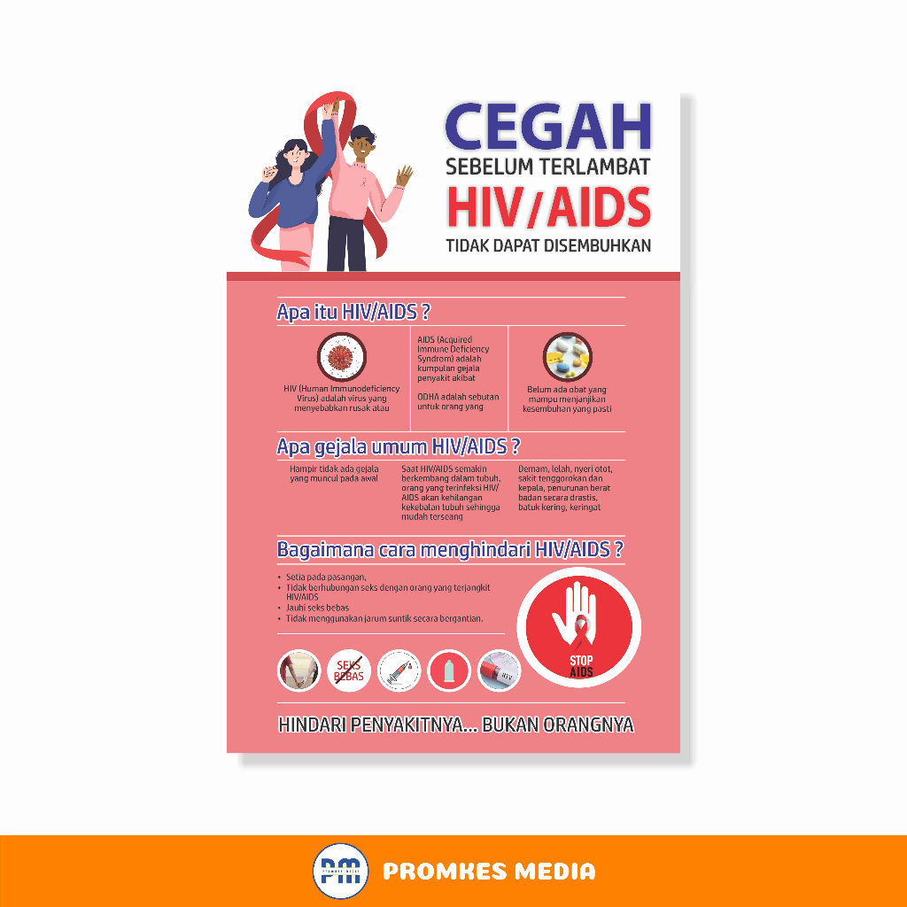 Jual Poster Kesehatan, Cegah HIV & AIDS | Shopee Indonesia