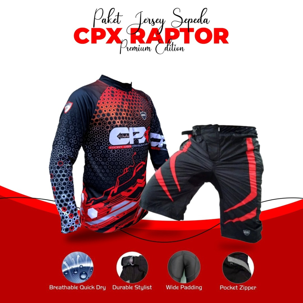 Jual Cpx Setelan Jersey Sepeda Baju Kaos Gowes Mtb Roadbike Original Lengan Panjang Pria Wanita 1184