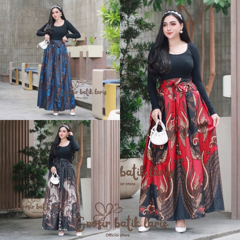 Jual Rok Batik Panjang Rok Batik Wanita Muslim Rok Batik Katun