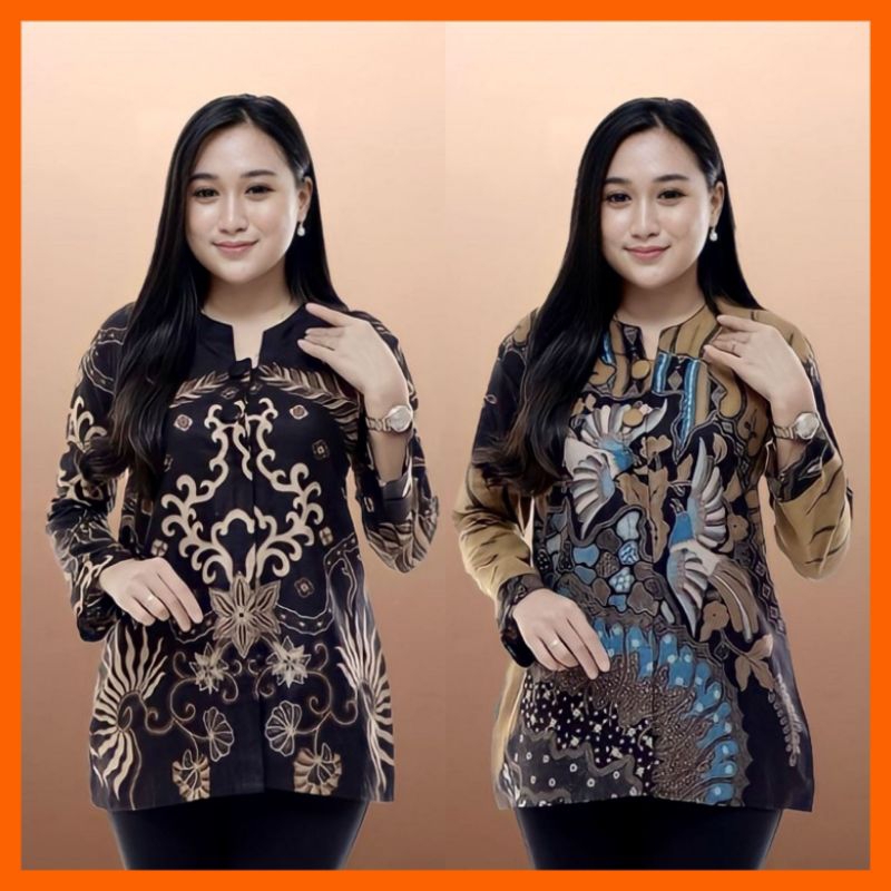 Jual Atasan Batik Wanita Modern Baju Batik Kantor Wanita Batik New Blus