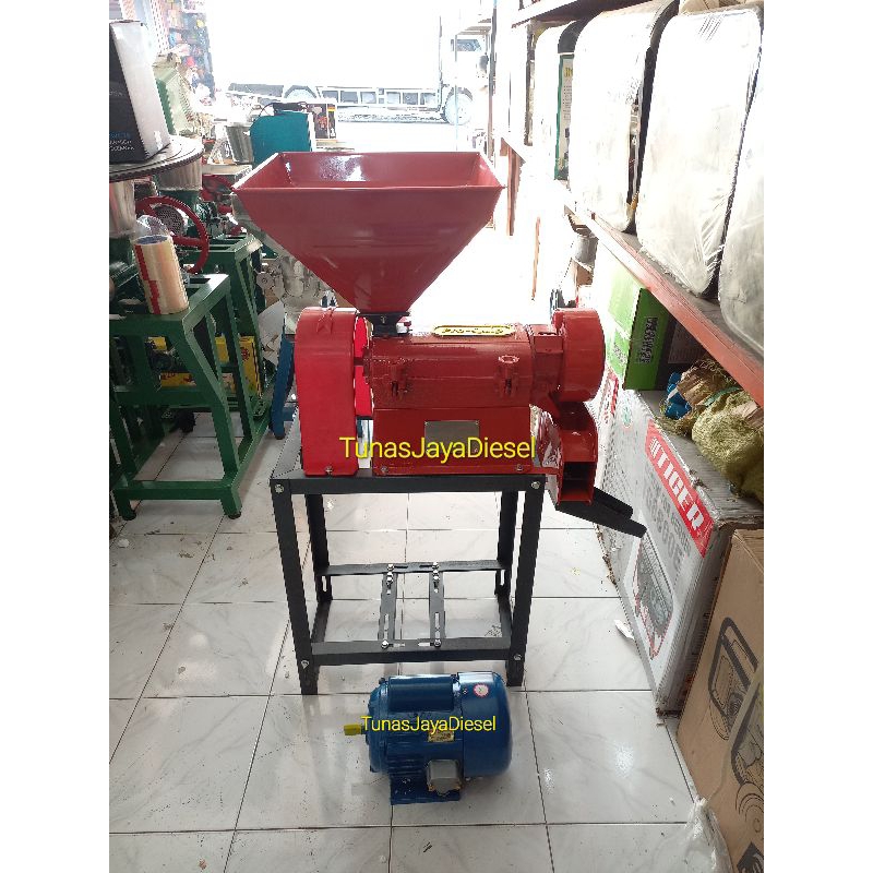Jual Mesin Giling Padi / Rice Polisher Machine + Dinamo Listrik 2Hp ...