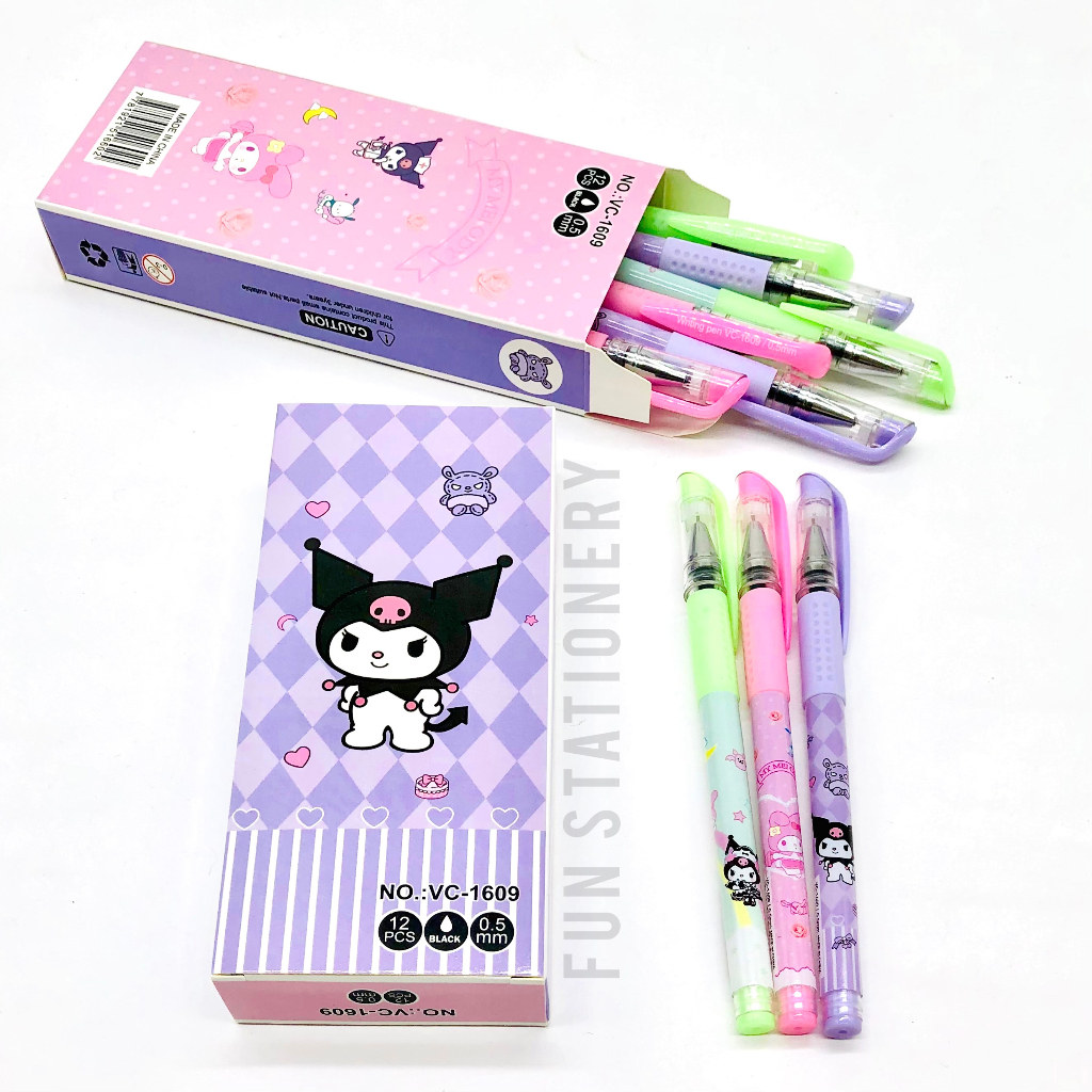 Jual (12 PCS) PULPEN GEL FANCY SANRIO VC - 1609 / GEL PEN KARAKTER ...