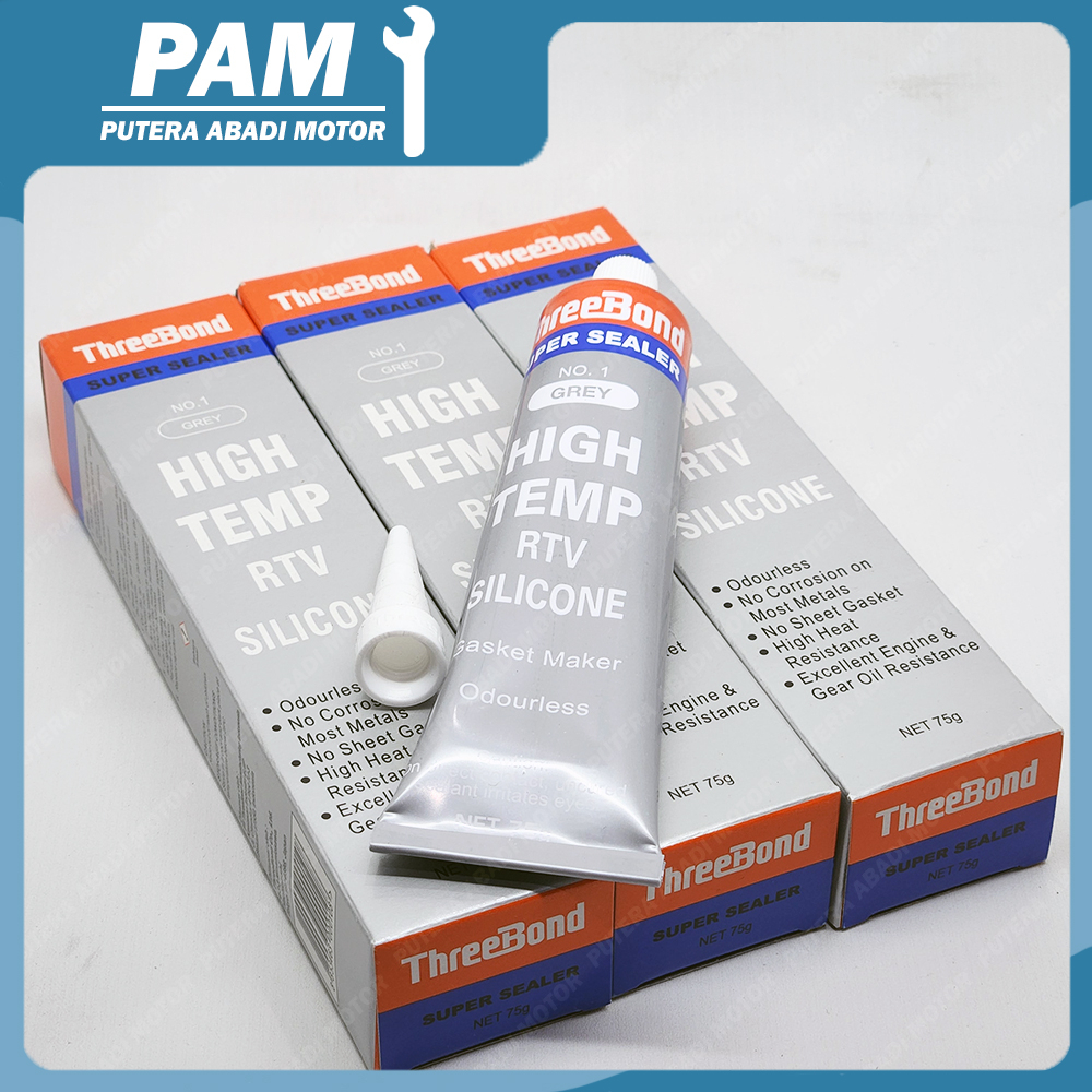 Jual Lem Threebond Abu Abu 75gr Lem Gasket High Temp RTV Silicone Grey ...