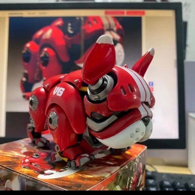 Jual HWJ Rambler Mechanical Bulldog Red Green Robot Collection Figure
