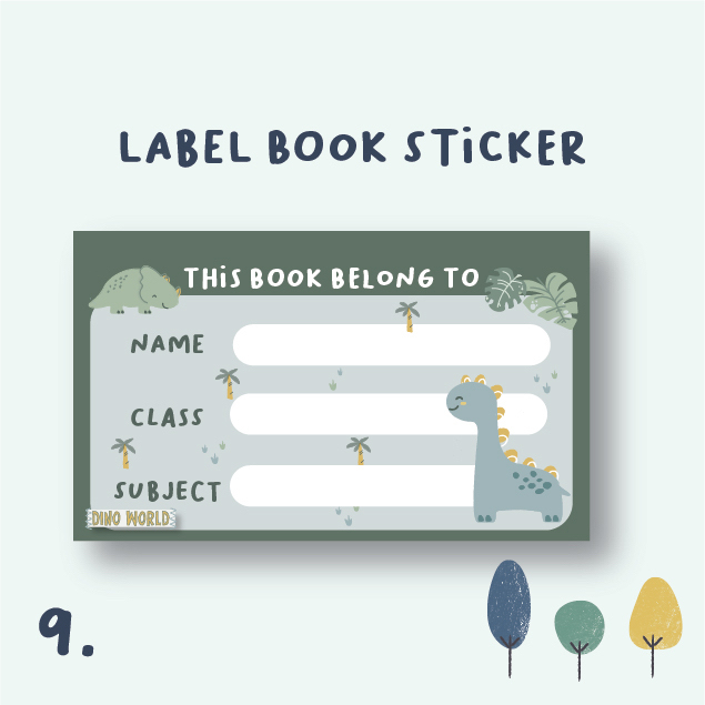 Jual Aesthetic Book Label Sticker Stiker label Nama Buku Pelajaran ...
