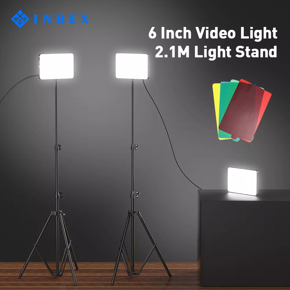 Jual Inbex Inch Panel Lampu Led Video Light Tripod For Rgb Camera Smartphone With M Tripod